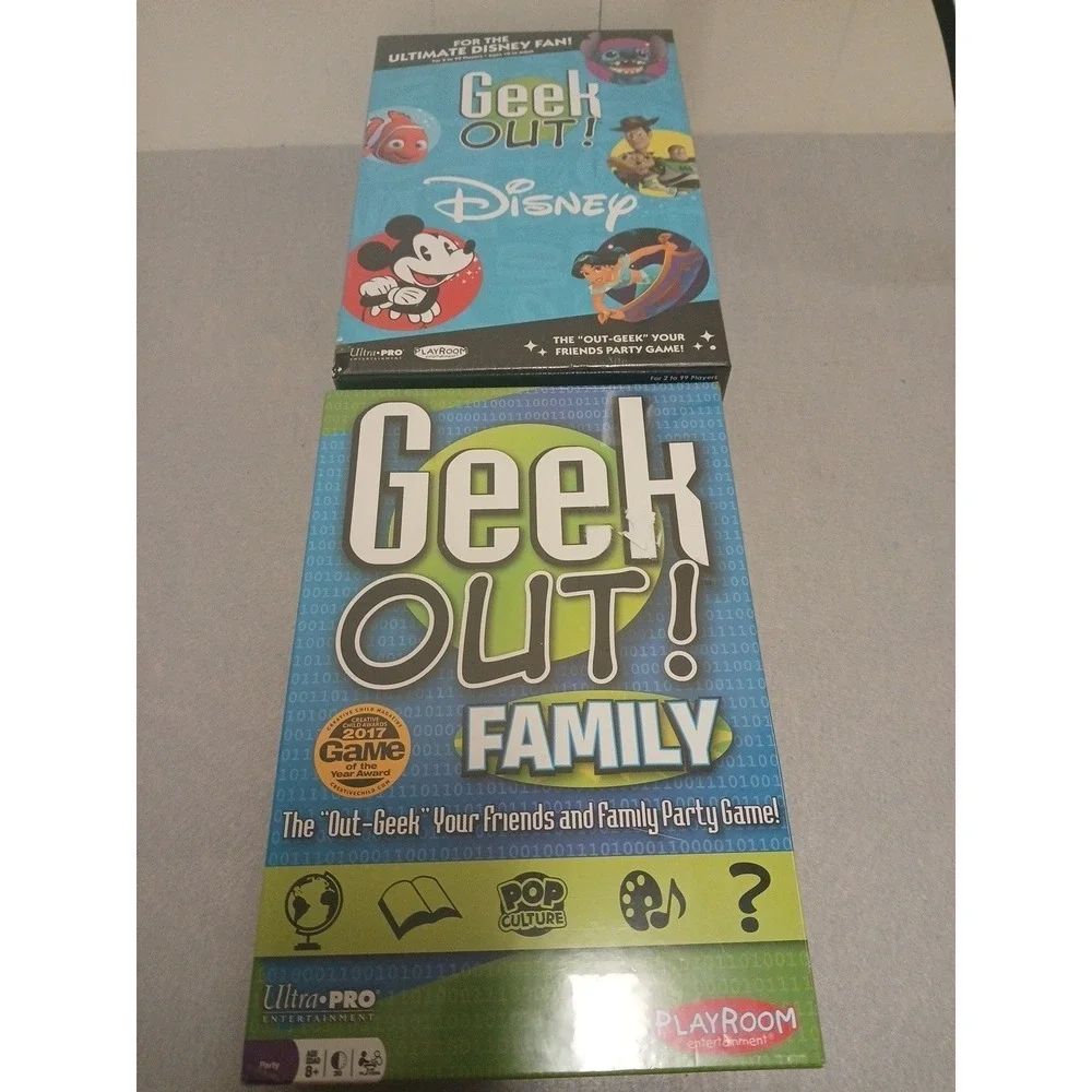 Geek Out! Family, Disney  Play Room Entertainment Game Brand New Sealed!!